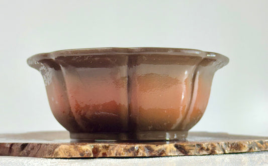 Chinese Yixing Bonsai Pot | Unglazed Lotus Style – 17cm
