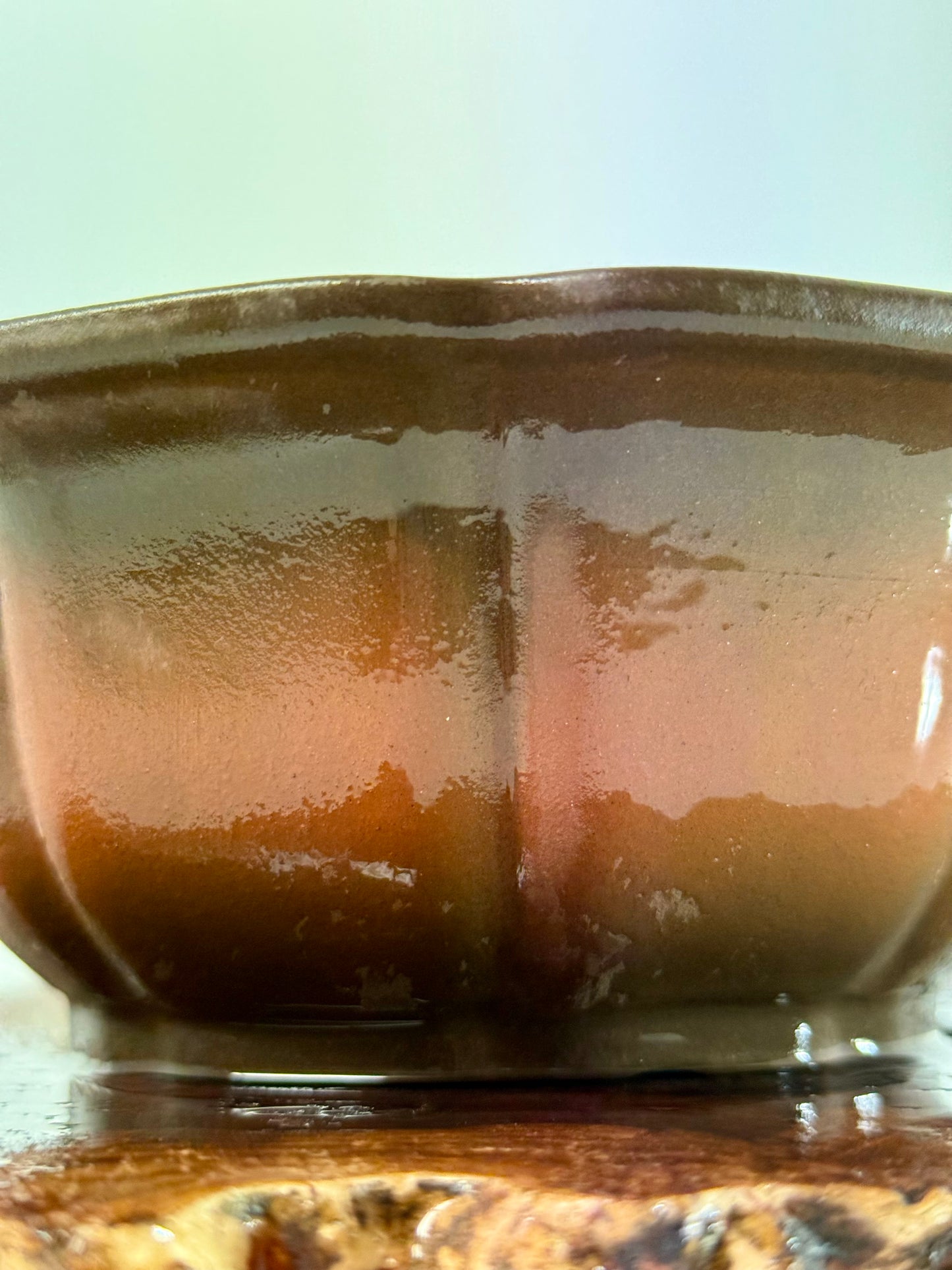 Chinese Yixing - Premium Unglazed Lotus Style Bonsai Pot.