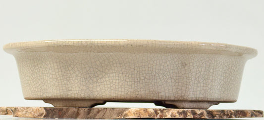 Chinese Yixing Bonsai Pot | Lotus Mokko Crackle Glaze – 26.5cm