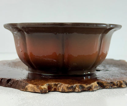Chinese Yixing - Premium Unglazed Lotus Style Bonsai Pot.
