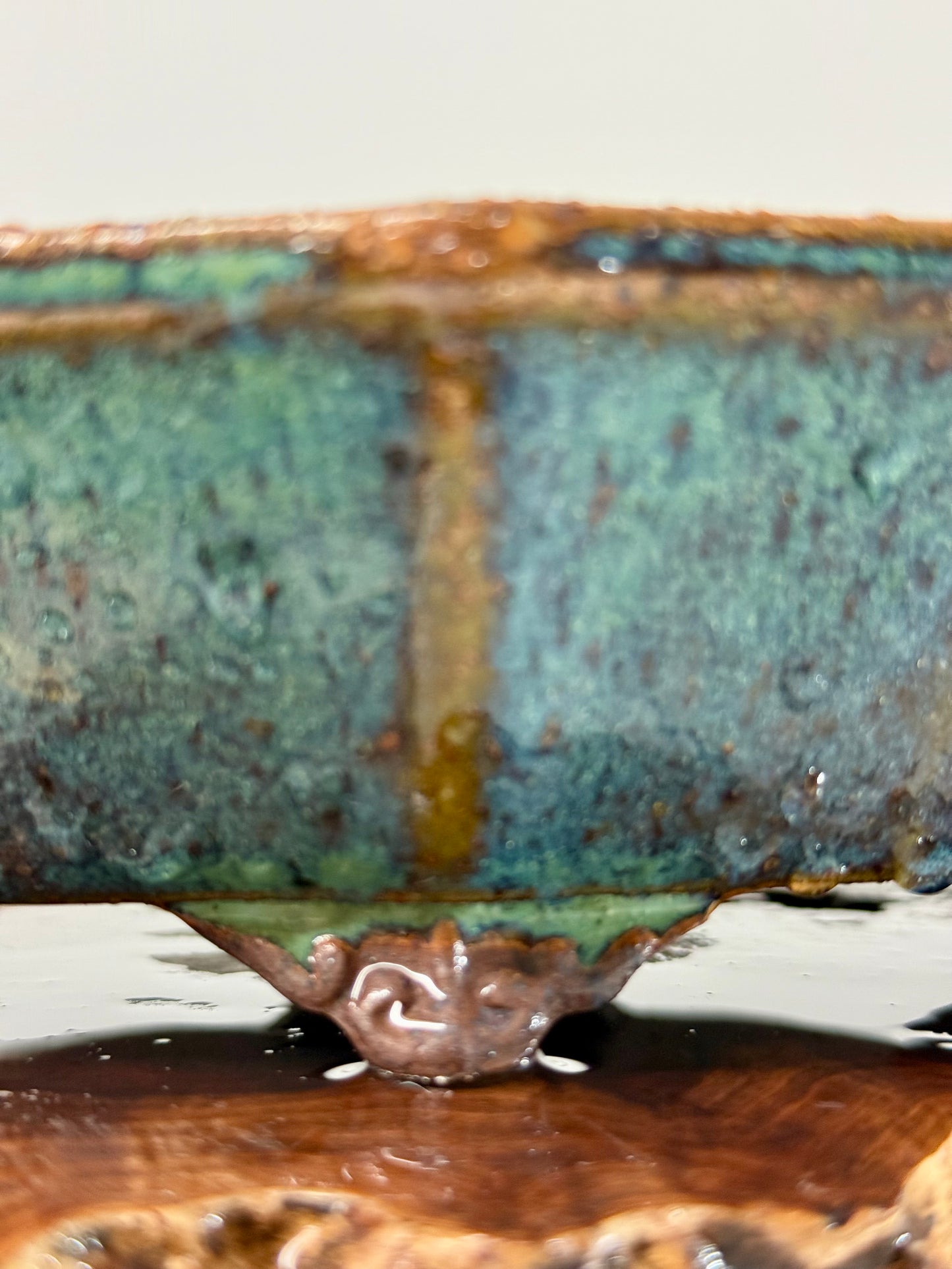 Chinese Yixing - Wood Fired Premium Nameko Glazed Bonsai Pot.