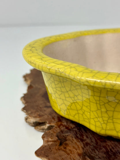Chinese Yixing Bonsai Pot | Lotus Mokko Crackle Glaze – 26.5cm