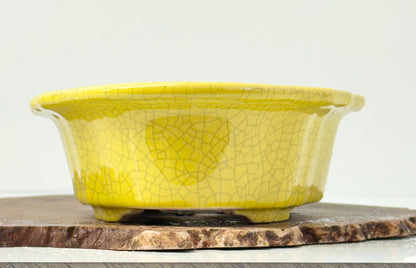 Chinese Yixing Bonsai Pot | Lotus Mokko Crackle Glaze – 26.5cm