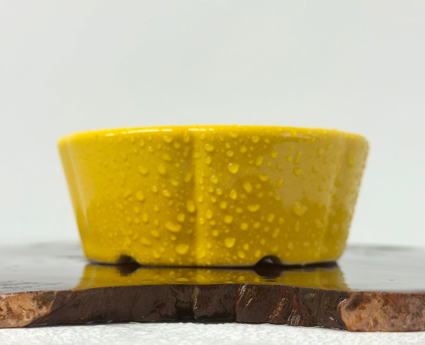 Chinese Yixing Bonsai Pot | Lotus Yellow Glaze – 11 cm