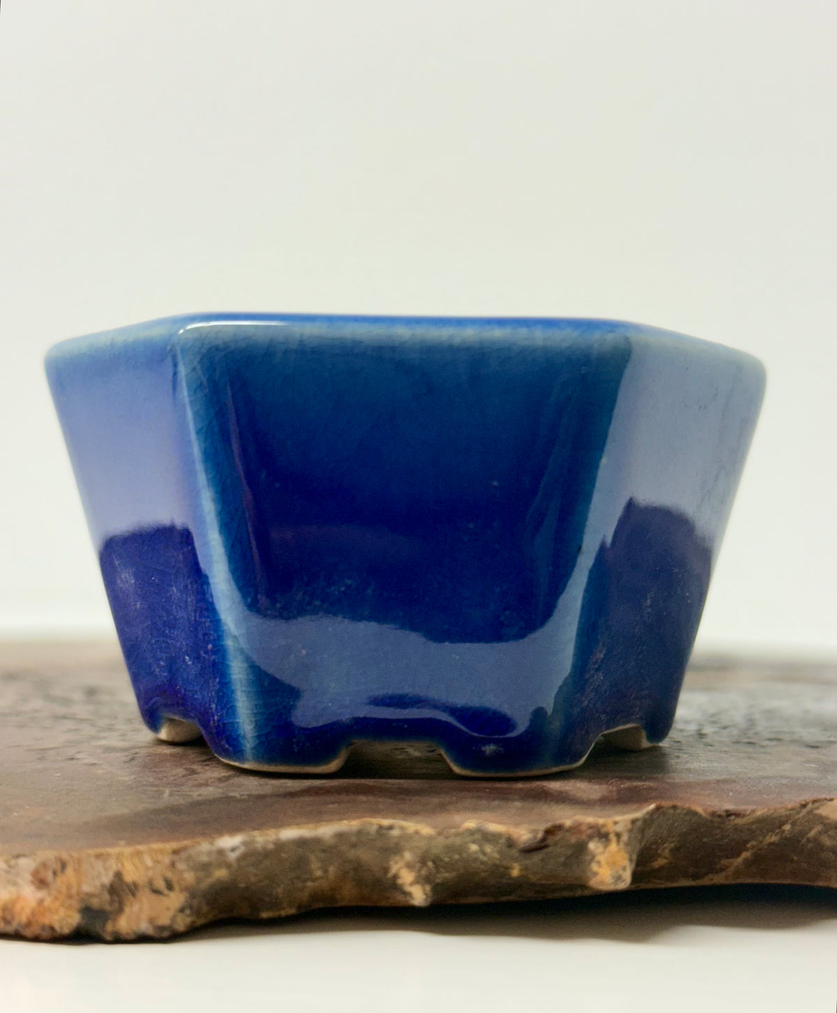 Chinese Yixing Bonsai 4 Pot Set | Mixed Glazes – 7 cm